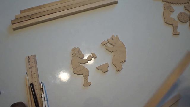 Мастер класс по деревянной игрушке "Дед и медведь"