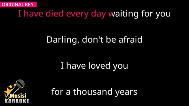 A Thousand Years - Christina Perri (Karaoke Songs With Lyrics - Original Key)