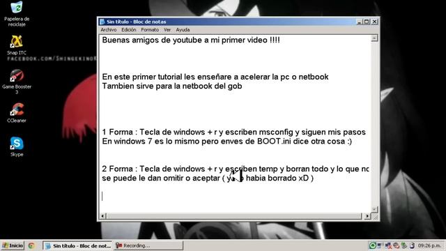 Como acelerar la pc o netbook (Bien explicado)
