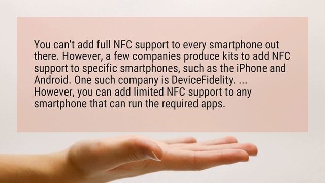 Can you add NFC to a phone?