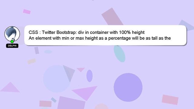 CSS : Twitter Bootstrap: div in container with 100% height