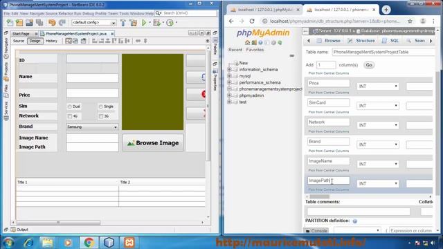 6. JAVA And MySQL Project (NetBeans IDE) Tutorial - How To Create Mysql Database And Table