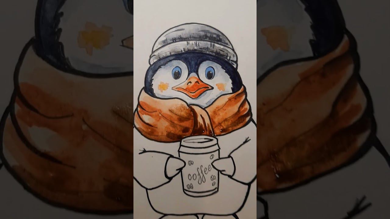 Пин-Гвин #art #artwork #sketch #painting #drawing #artist #watercolor