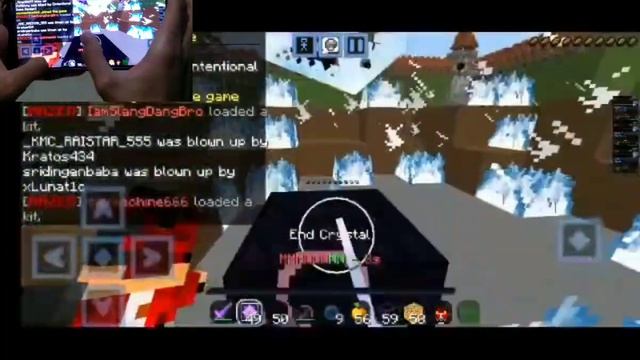 Mobile Crystal PvP Gameplay With Handcam(MCPE)