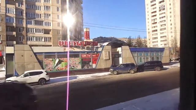 Трамвай "0421 по 58" Петербурга 10-156: ЛМ-99К б.0421 по №58 (07.02.20)