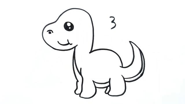 How to draw a dinosaur from number 3 (1)