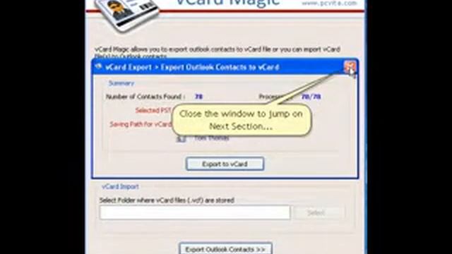 vCard Importer Software -- PST to VCF