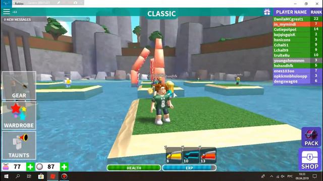 ROBLOX ОСТРОВА вылетел в космос и победа на последнем вздохе 1ст!