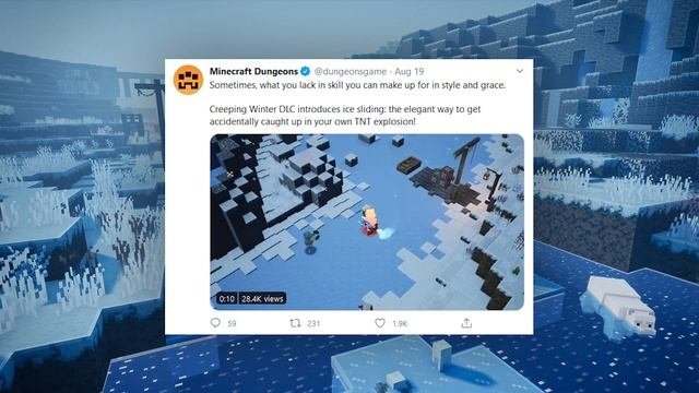 Нововведения: броня, скольжение, испытания, торговцы и мобы в Minecraft Dungeons: Суровая Зима