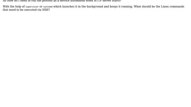 How do I run WebSockets as a service when the web server starts and monitor it to make sure it...