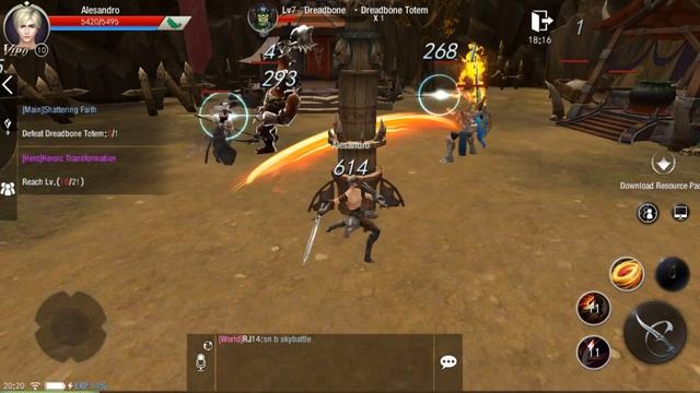 League of Angels:Origins 1 Gameplay Первый взгляд Обзор Летсплей AndroidiOSAPK Игра за Warrior