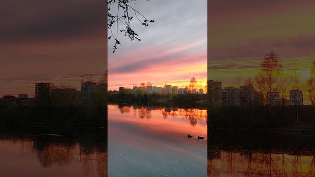 Красивый закат. Москва-река.