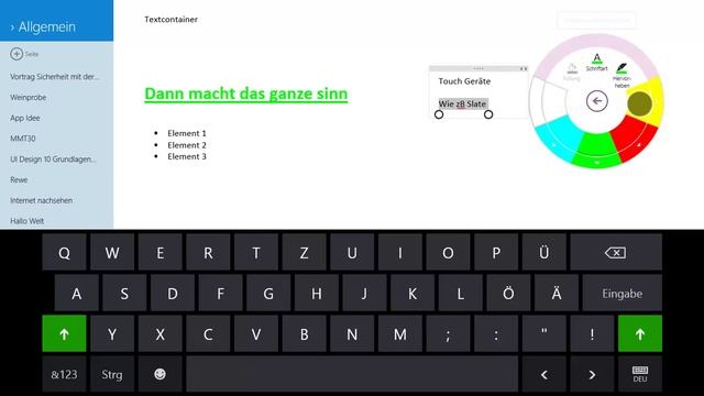 OneNote MX App für Windows 8