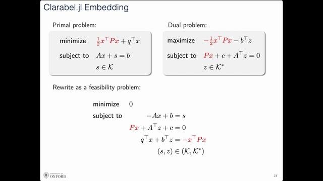 Interior-point conic optimization with Clarabel.jl  Paul Goulart  JuliaCon 2022