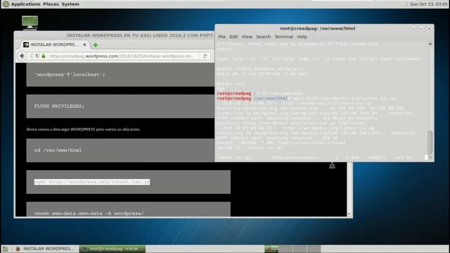 INSTALAR WORDPRESS EN TU KALI LINUX 2016.2 CON PHP7.0