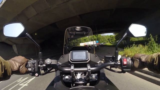 First Ride Part 3 - Dick Rides and Reviews the All New Honda Transalp Motorcycle - on the Motorway