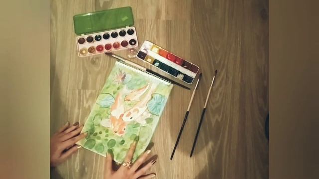 Watercolor painting.Fish.Perch
