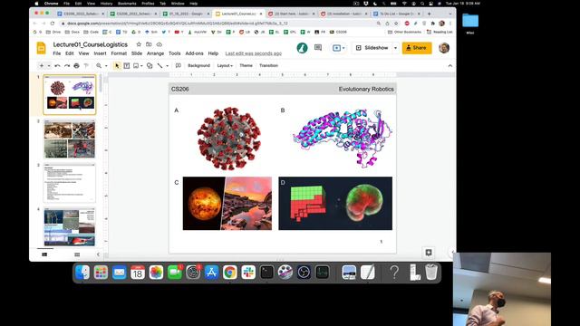 Evolutionary robotics. Lecture 1. Tues Jan 18, 2022.