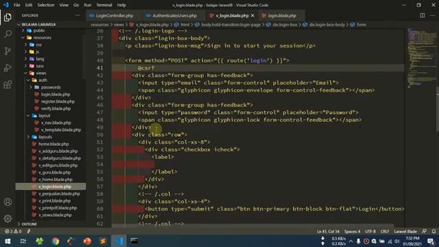 17 Tutorial Laravel 8 - Membuat Login, Logout, Dan Register