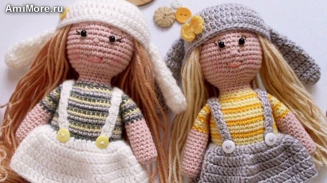 Амигуруми: схема Малышки-сестрички. Игрушки вязаные крючком - Free crochet patterns.