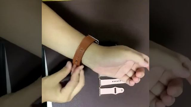 Leather band made for  Apple Watch Series 6  5 4 3 2 1