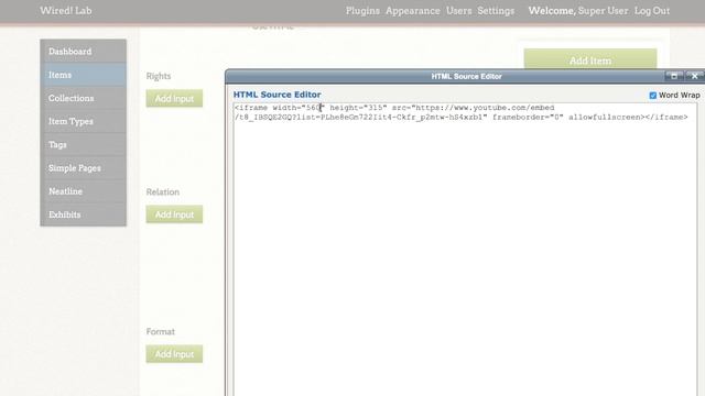 Embedding Media in Omeka - 5