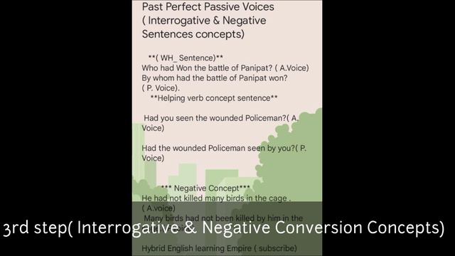 Lecno|84|Part7| Past Perfect Passive Voice|Interrogative|Negative|Passive to Active#english#ielts