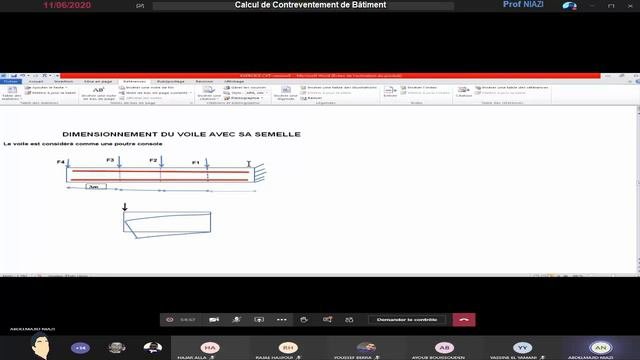 Calcul de Contreventement de Batiment - 4GC CENTRE  Prof Niazi 11-06-2020