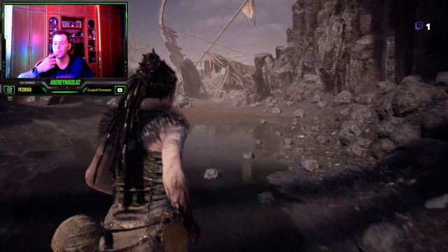 Видео со стрима №3 по игре Hellblade: Senua's Sacrifice (Прохождение) Зверь (Гарм)