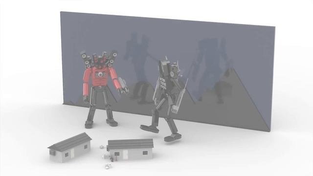 LEGO Infected Titan Speakerman VS Cinemaman or: skibidi toilet 45 but its made of LEGO