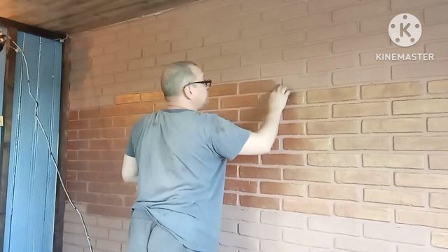 Студия live! Декоративная штукатурка под кирпич! Колировка краски и нанесение перламутра!