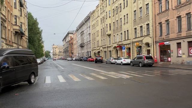 Walking in St Petersburg Russia with City Sounds / Summer 2023 (№129)