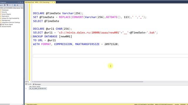 DEMO Backup Mssql To  S3 Minio