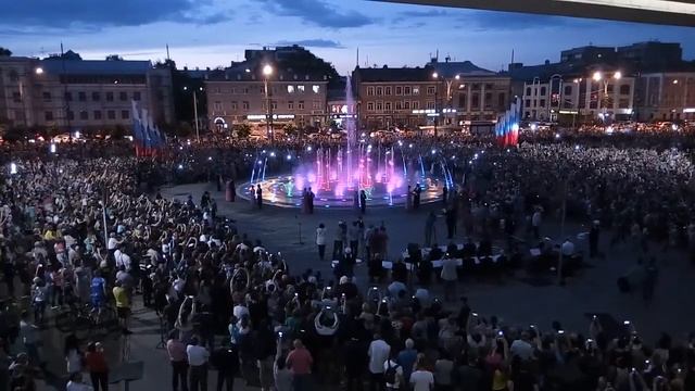 Фонтан на площади Юности открытие. 2017