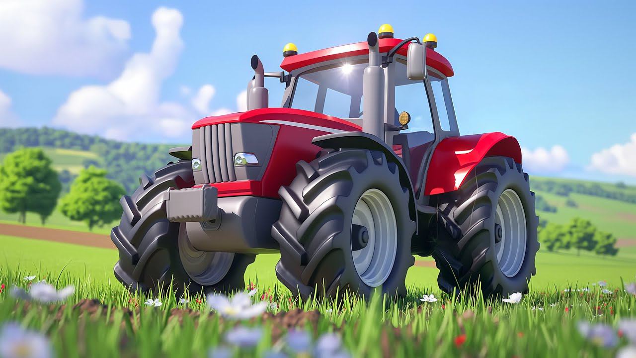 The Wheels on the Tractor  | Fun Farm Song for Kids!