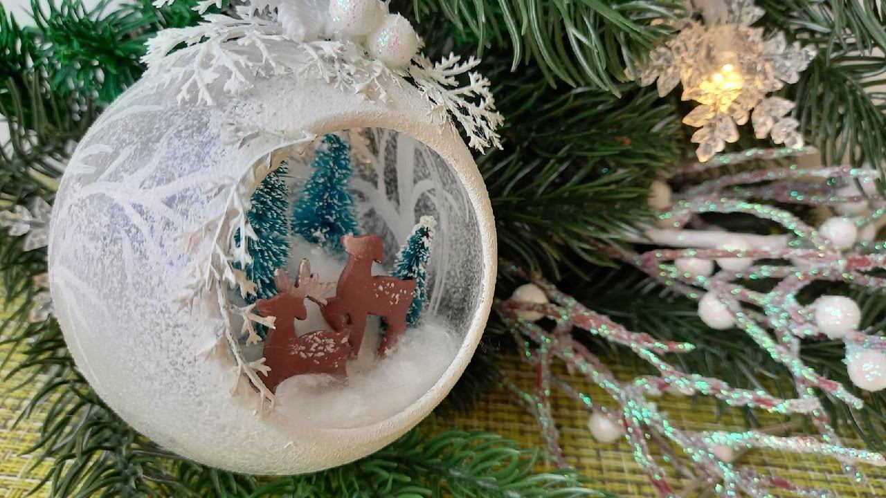 НОВОГОДНИЙ ШАР! СКАЗОЧНЫЙ ЛЕС В МИНИАТЮРЕ!