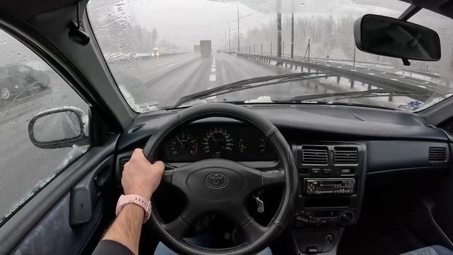 ТЕСТ ДРАЙВ 27 ЛЕТНЕЙ ТОЙОТА КАРИНА(1.6 89 Л.С.)ОБЗОР/ВОЖДЕНИЕ ОТ ПЕРВОГО ЛИЦА