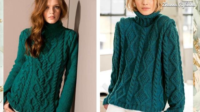 Освежающий весенний обзор вязаных идей.Самые модные пуловеры и кардиганы в разных оттенках зеленого.