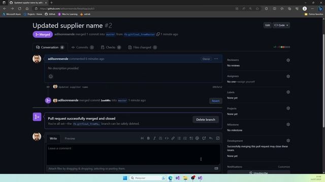 Resolvendo conflitos de merge na prática no Visual Studio.