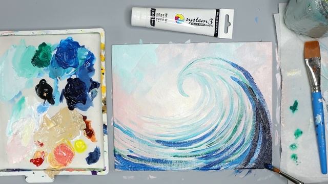Acrylic Wave Painting Tutorial