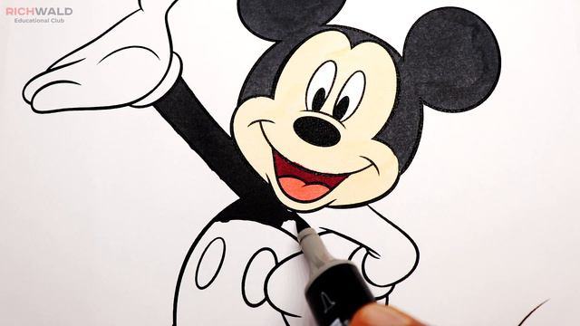 Coloring Mickey Mouse Clubhouse - Mickey Mouse Disney Coloring Book & Pages
