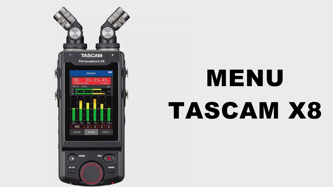 Меню tascam x8  / menu tascam x8