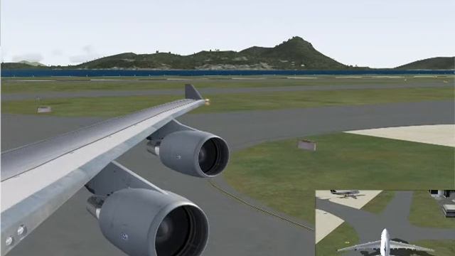B7470-400 LANDING AT HONG KONG INTERNATIONAL AIRPORTVHHH