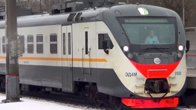 Встреча "Спутников" ЭД4М-0503 и ЭД4М-0500 "ЦППК" станция Реутово