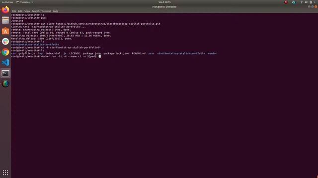Website inside Docker Container
