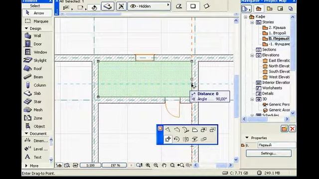 Построение лестничных площадок в ArchiCad