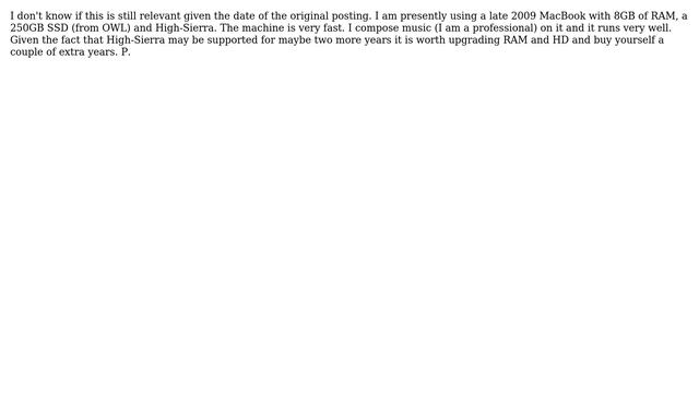 Apple: Best OS X for late 2009 MacBook (4 Solutions!!)