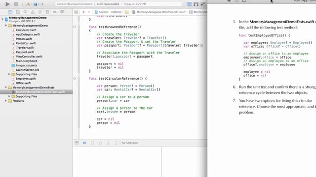 Learn to Code in Swift : Object Lifetime and Memory Management 15 of 20