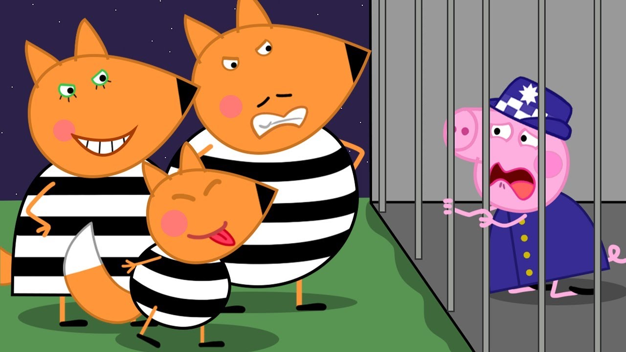 Семейный вор! Пожалуйста отпустите Peppa?  Свинья Свинья Пеппа
