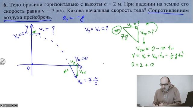задачи на горизонтальный бросок